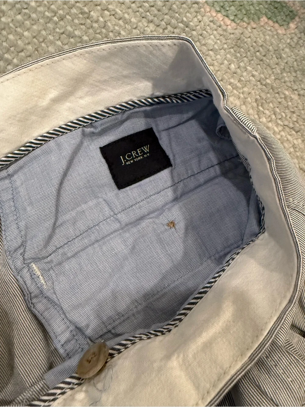 J. Crew Light Blue Seersucker Flat-Front Shorts